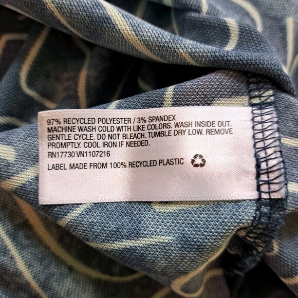 Goodfellow Geometric Print Polo T Shirt Men Size Medium - Picture 6 of 8